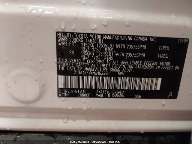 Toyota Rav4 Xle Premium 2021 2T3A1RFV4MW163390 Image 9