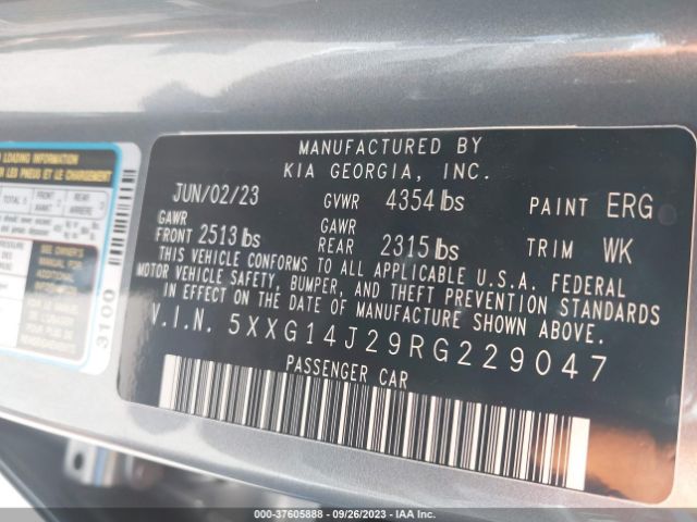 5XXG14J29RG229047 KIA K5 LXS