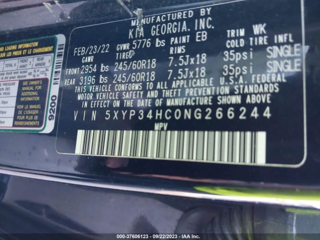 5XYP34HC0NG266244 KIA Telluride Ex