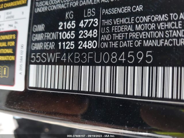 55SWF4KB3FU084595 Mercedes-Benz C-class C 300