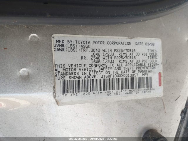 1999 LEXUS RX 300 JT6HF10UXX0013057 Photo 8