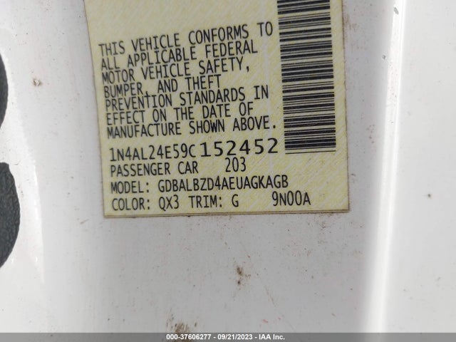 2009 NISSAN ALTIMA 2.5 S VIN: 1N4AL24E59C152452