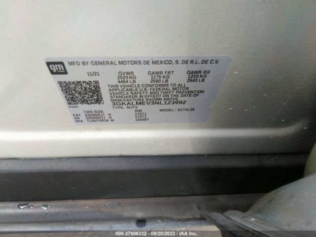 3GKALMEV3NL123992 GMC Terrain Sle
