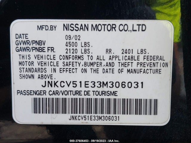 2003 INFINITI G35 SEDAN JNKCV51E33M306031 Photo 8