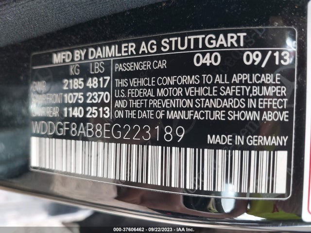 Mercedes-Benz C-class C 300 2014 WDDGF8AB8EG223189 Image 9