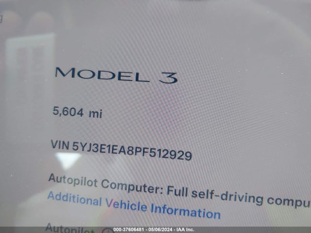 Tesla Model 3 Rear-wheel Drive 2023 5YJ3E1EA8PF512929 Image 7