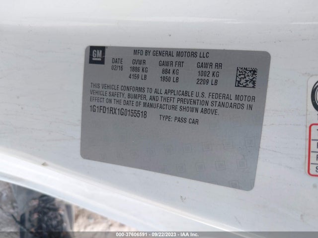 Chevrolet Camaro 2lt 2016 1G1FD1RX1G0155518 Image 9