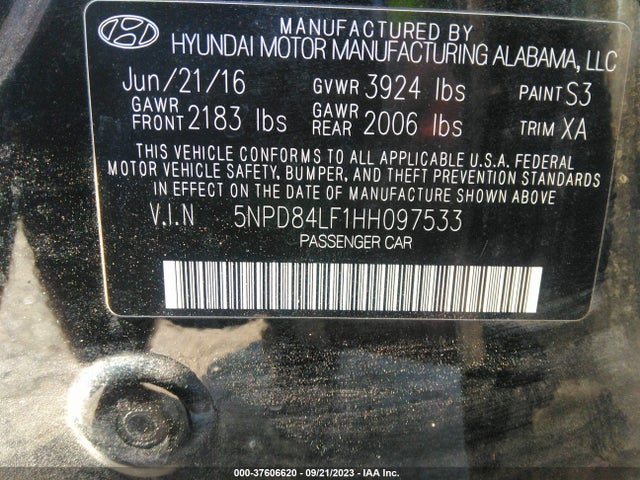 Hyundai ELANTRA SE 2017 5NPD84LF1HH097533 Image 9