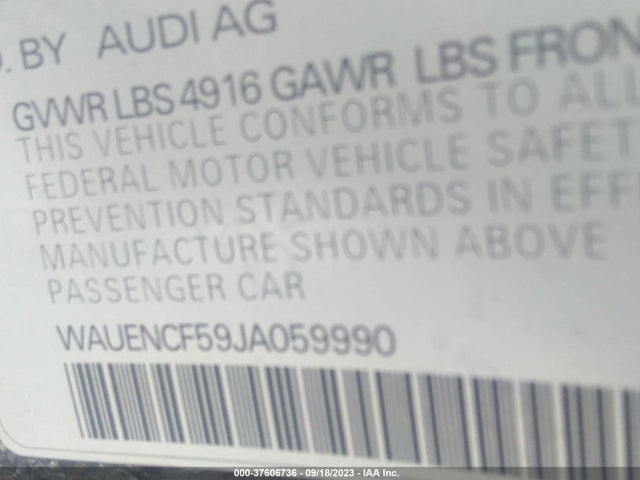 WAUENCF59JA059990 Audi A5 Sportback Premium Plus