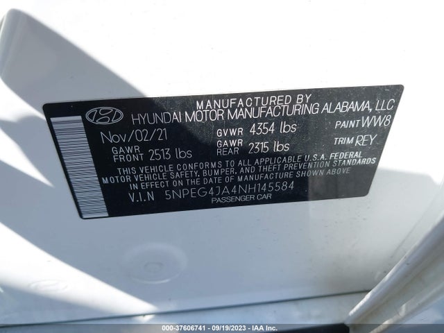 Hyundai SONATA SE 2022 5NPEG4JA4NH145584 Image 9