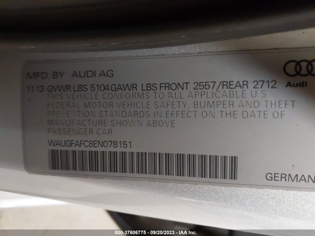 WAUGFAFC8EN078151 Audi A6 2.0t Premium Plus