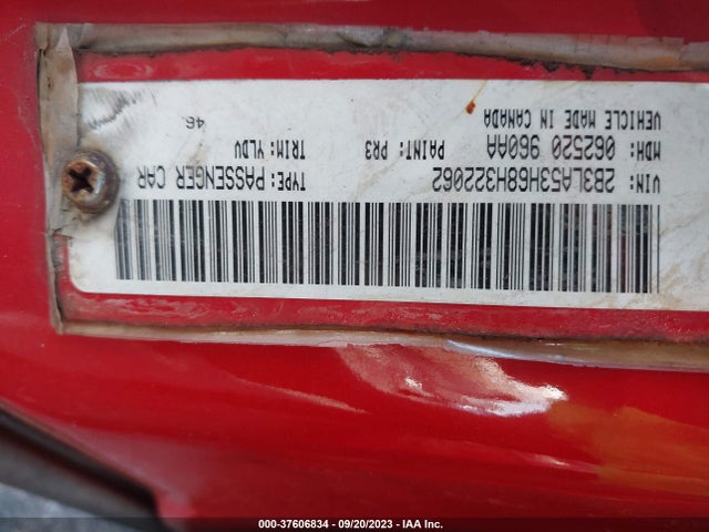 2008 DODGE CHARGER R/T VIN: 2B3LA53H68H322062
