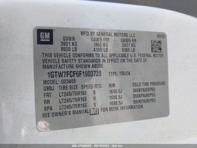 1GTW7FCF6F1903720 GMC SAVANA CARGO VAN