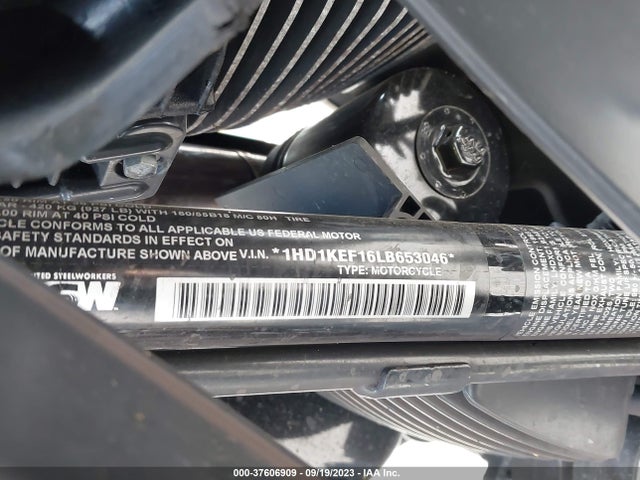 Aukcja sprzedaży 2020 Harley-davidson Flhtk, vin: 1HD1KEF16LB653046, numer aukcji: 37606909