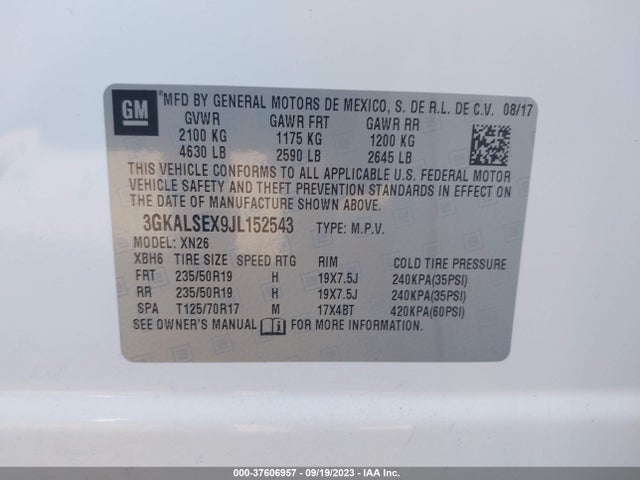2018 GMC TERRAIN DENALI VIN: 3GKALSEX9JL152543