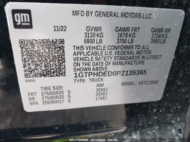 1GTPHDED0PZ135365 GMC Sierra 1500 Slt