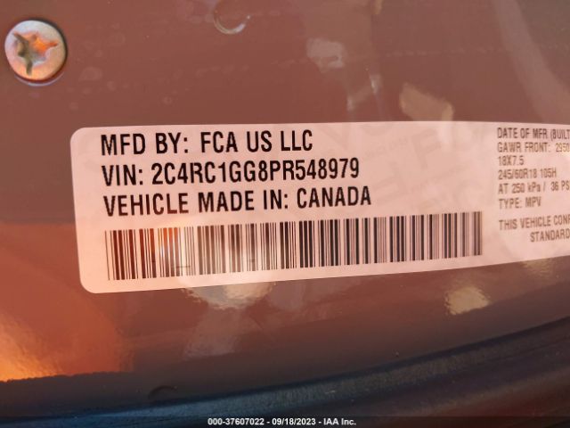 2C4RC1GG8PR548979 Chrysler Pacifica Limited