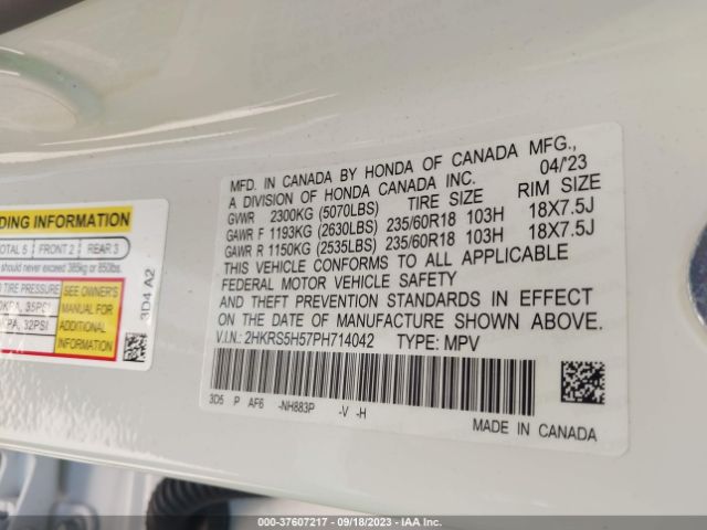 2023 HONDA CR-V HYBRID 2HKRS5H57PH714042 Photo 8