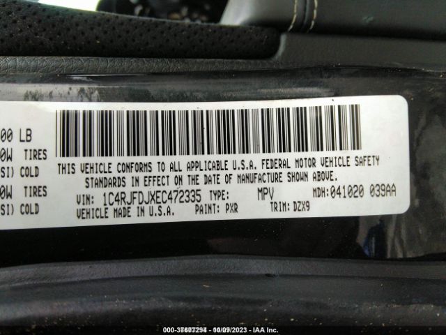 1C4RJFDJXEC472335 Jeep Grand Cherokee Srt
