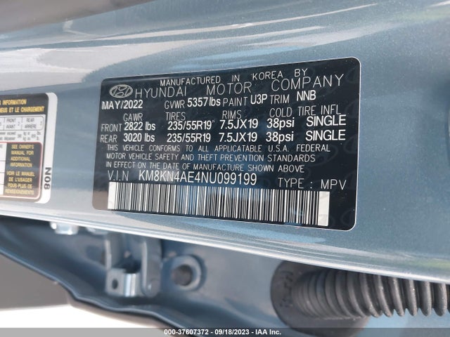 Hyundai Ioniq 5 Sel 2022 KM8KN4AE4NU099199 Image 9