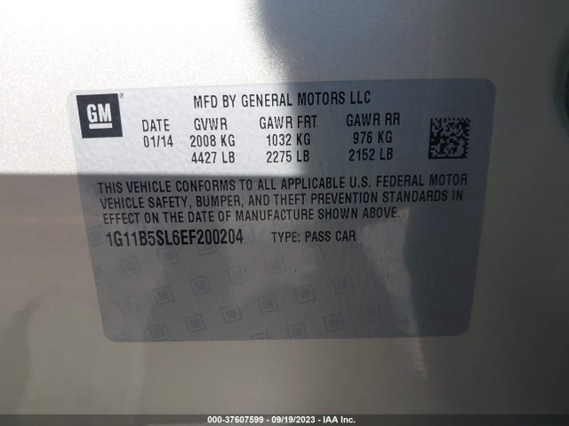 Chevrolet MALIBU LS 2014 1G11B5SL6EF200204 Image 9