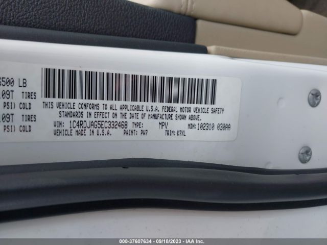 1C4RDJAG5EC332468 Dodge Durango Sxt