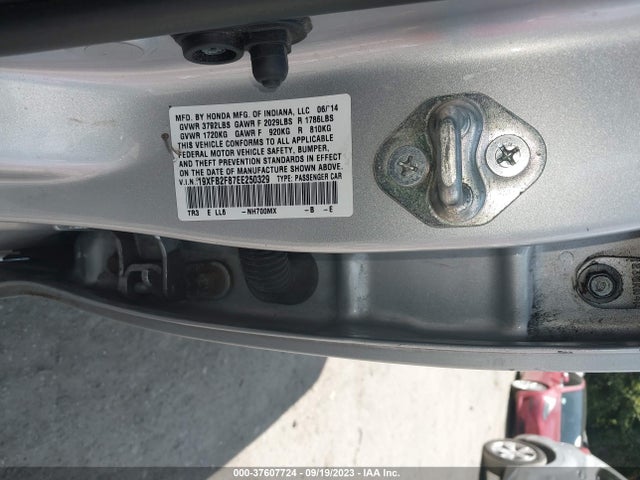 Honda Civic Sedan Ex 2014 19XFB2F87EE250329 Image 9