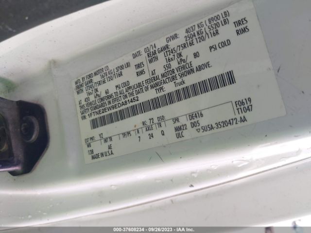 1FTNE2EW9EDA81452 Ford Econoline Cargo Van Commercial/recreational