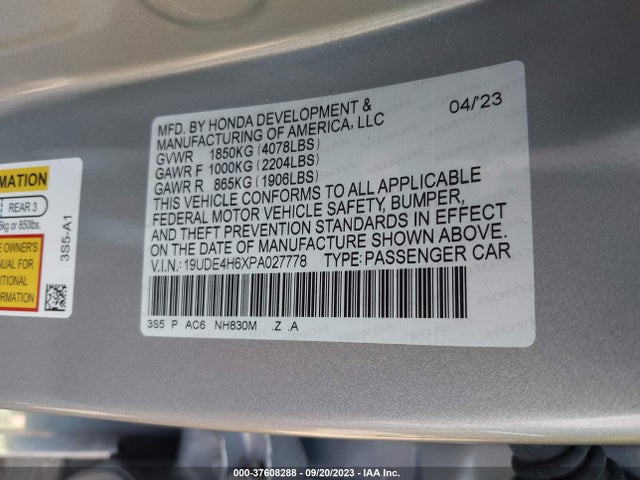 Acura Integra A-spec W/ Technology 2023 19UDE4H6XPA027778 Image 9
