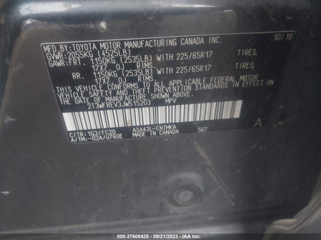Toyota Rav4 Xle 2018 2T3WFREV3JW515203 Image 9