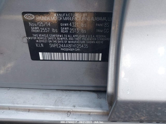 Hyundai Sonata 1.6t Eco 2015 5NPE24AA8FH125435 Image 9