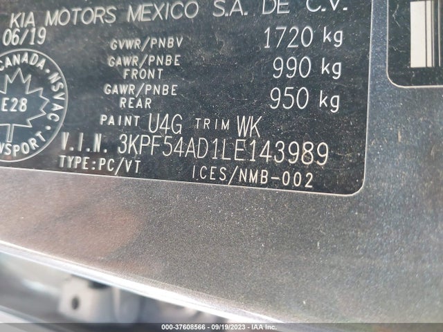 KIA FORTE EX 2020 3KPF54AD1LE143989 Image 9
