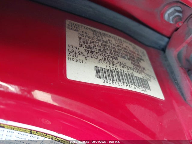 2010 NISSAN VERSA 1.8 S VIN: 3N1BC1CP2AL374065