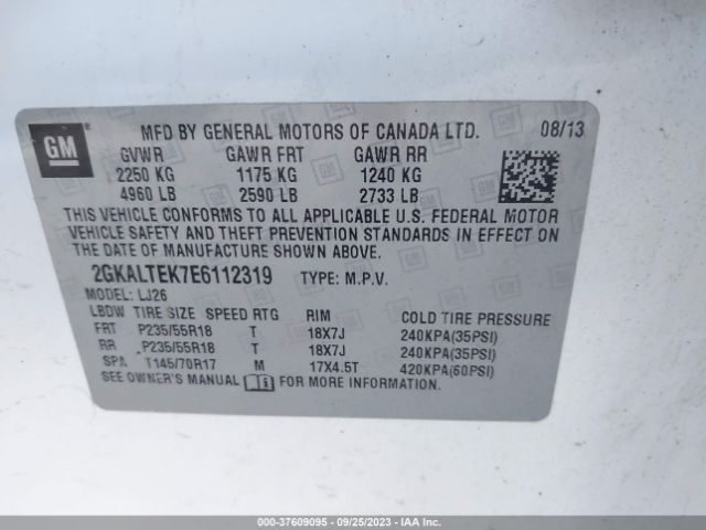 2GKALTEK7E6112319 GMC Terrain Slt