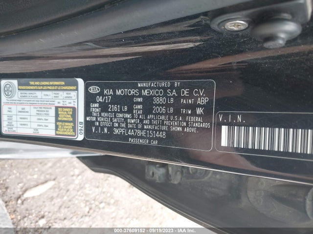 KIA FORTE LX 2017 3KPFL4A78HE151448 Image 9