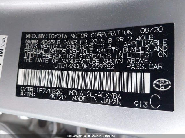 Toyota Corolla Xse 2021 JTDT4MCE8MJ059782 Image 9