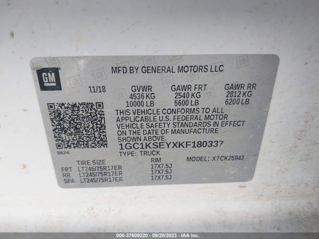 Chevrolet Silverado 2500hd Lt 2019 1GC1KSEYXKF180337 Image 15
