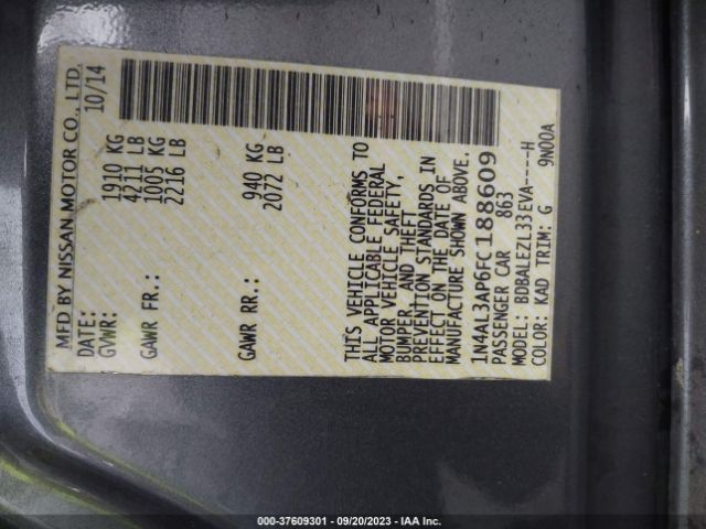 1N4AL3AP6FC188609 Nissan Altima 2.5 S