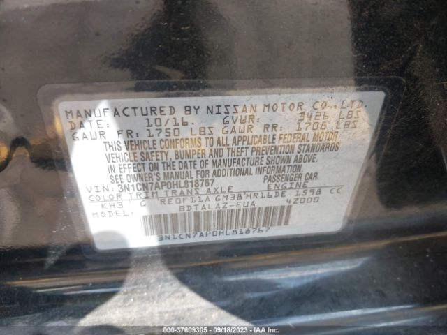 3N1CN7AP0HL818767 Nissan Versa Sedan S Plus