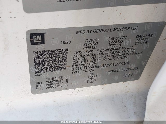 Chevrolet Silverado 1500 Work Truck 2021 1GCRYAEF6MZ137089 Image 15