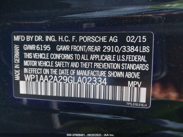 WP1AA2A29GLA02334 Porsche Cayenne