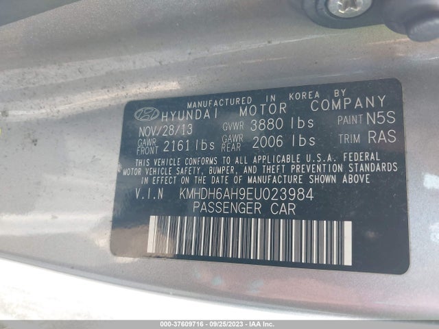 Продажа на аукционе авто 2014 Hyundai Elantra Coupe, vin: KMHDH6AH9EU023984, номер лота: 37609716