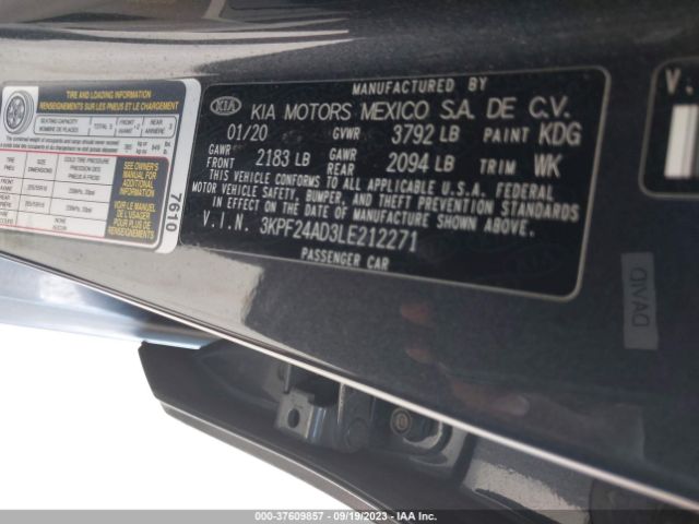 3KPF24AD3LE212271 KIA Forte Lxs