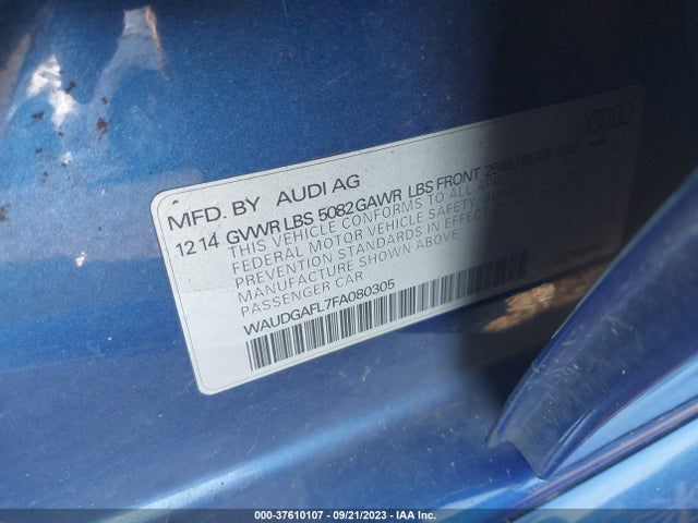 WAUDGAFL7FA080305 Audi S4 Premium Plus