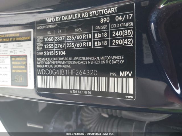 WDC0G4JB1HF264320 Mercedes-Benz Glc Glc 300