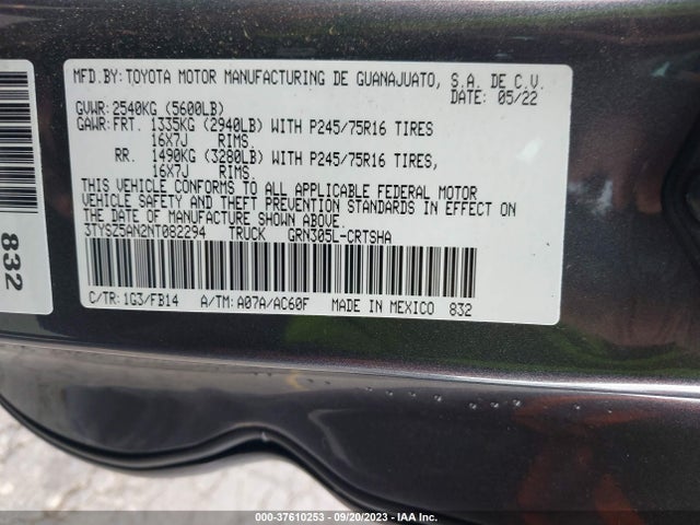 Toyota Tacoma Sr V6 2022 3TYSZ5AN2NT082294 Image 9