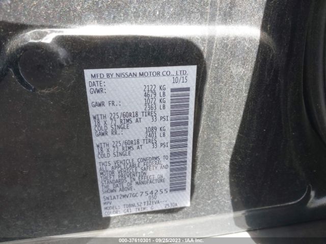 2016 NISSAN ROGUE 5N1AT2MV7GC754255 Photo 8