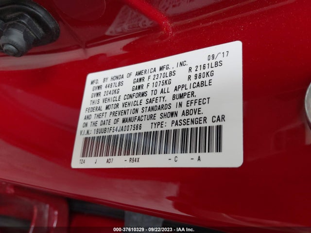19UUB1F54JA007566 Acura Tlx Tech Pkg