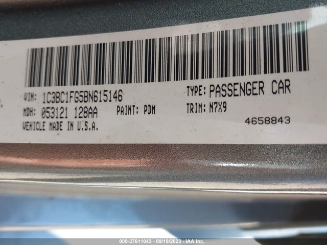 2011 CHRYSLER 200 TOURING VIN: 1C3BC1FG5BN615146