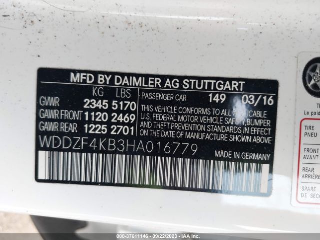 WDDZF4KB3HA016779 Mercedes-Benz E-class E 300